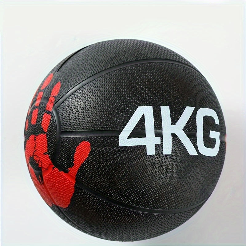 Durable Rubber Weighted Fitness Ball for Core Strength & Balance - Versatile, Ideal for Rehab & Training - Available in Red/Blue/Yellow