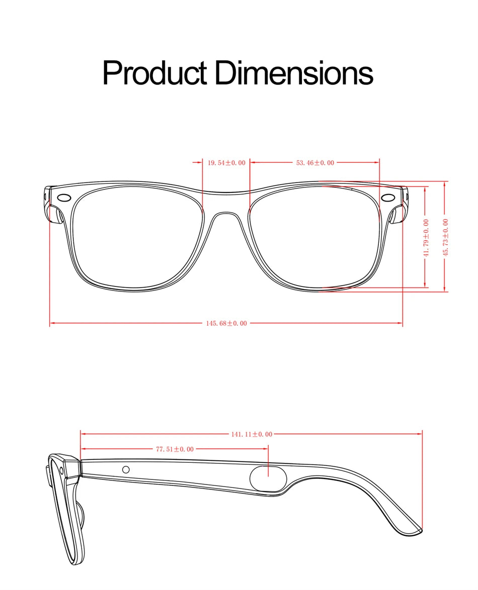 high-tech AI smart glasses can be equipped with various lenses such as sunglasses, blue light, myopia, Men women smart glasses