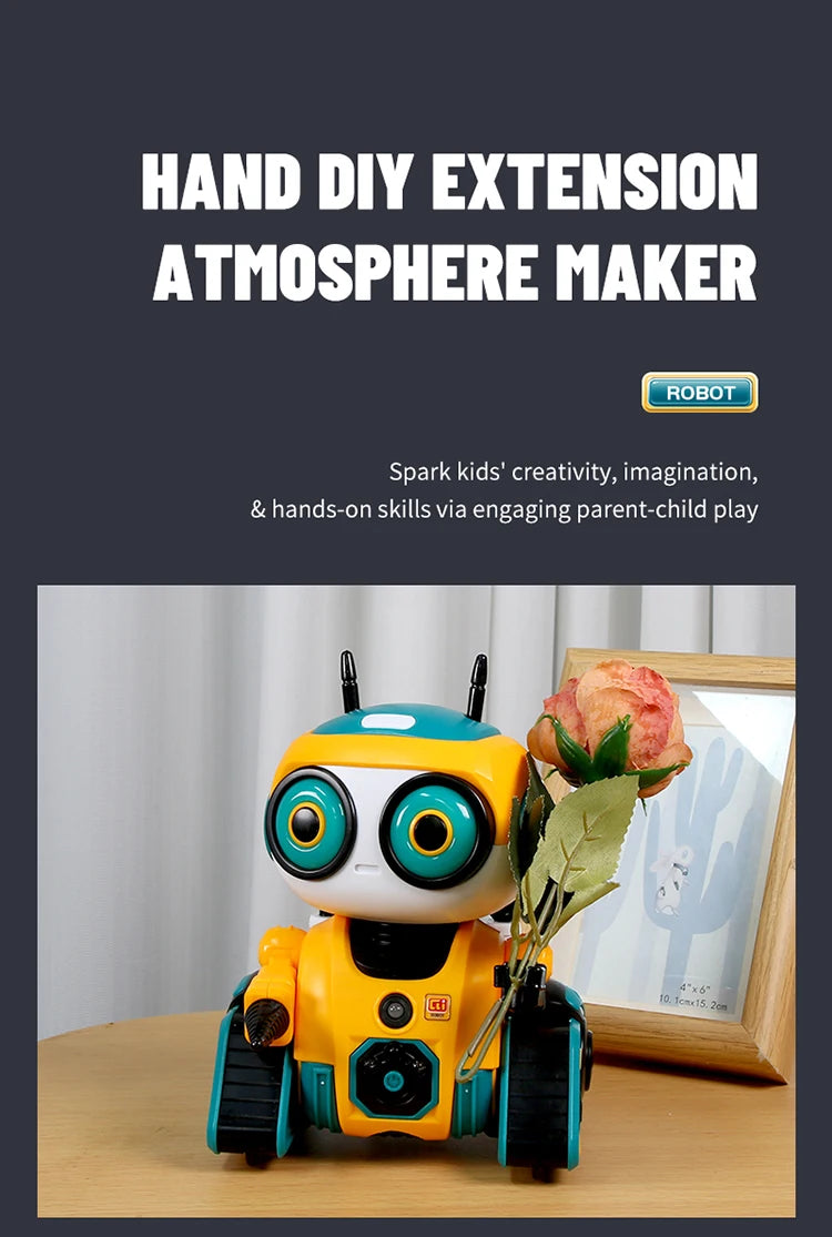 Smart Robot Interactive 2.4G Emo Remote Control Intelligent Induction Music Sensing Robotic Toys for Children Birthday Gifts