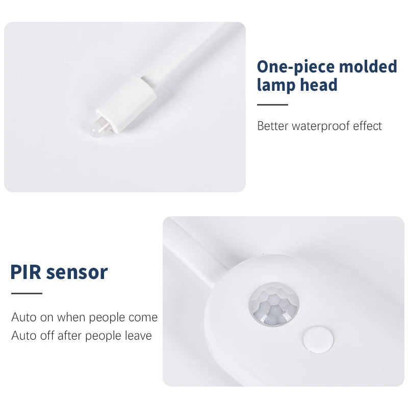 Smart Motion Sensor Toilet Light, USB Rechargeable LED RGB Night Light for Bathroom