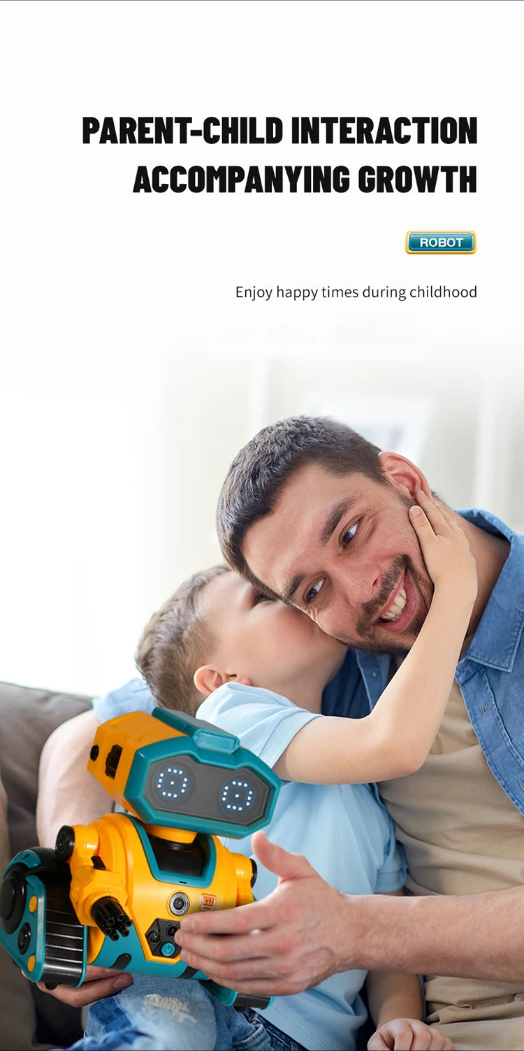 Smart Robot Interactive 2.4G Emo Remote Control Intelligent Induction Music Sensing Robotic Toys for Children Birthday Gifts