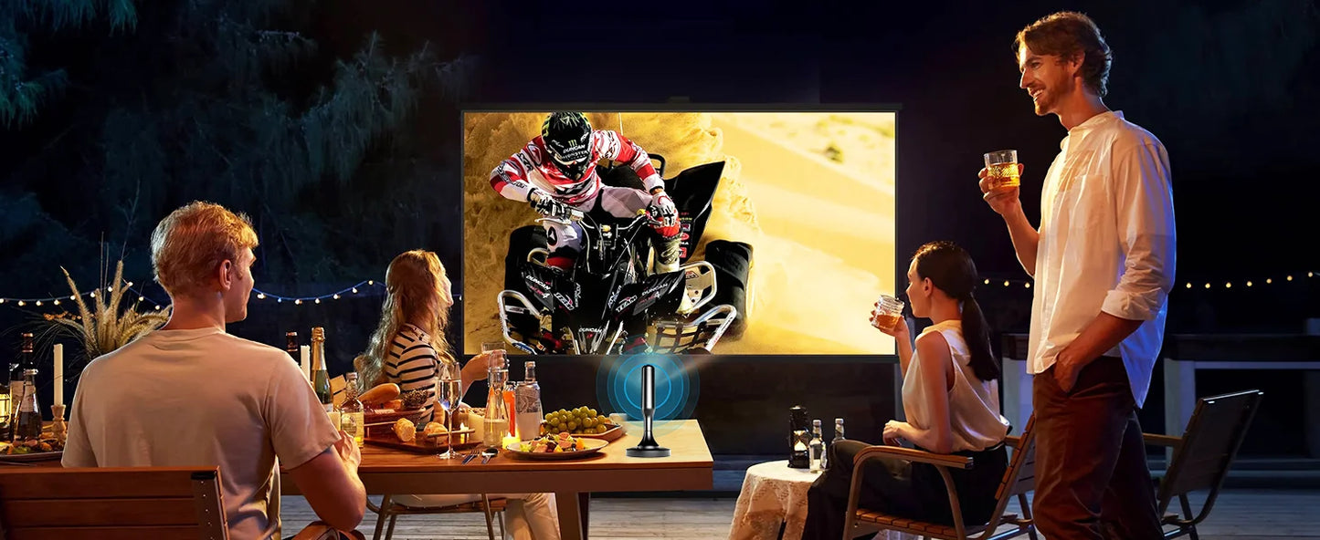 Smart TV Antenna, Digital Indoor HD Antennas with Strong Magnetic Base, Long Range Reception for Local Channels 4K 1080P