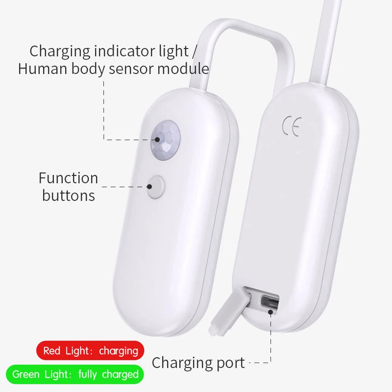 Smart Motion Sensor Toilet Light, USB Rechargeable LED RGB Night Light for Bathroom