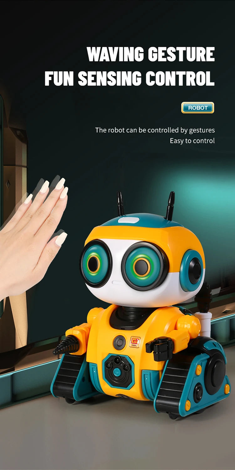 Smart Robot Interactive 2.4G Emo Remote Control Intelligent Induction Music Sensing Robotic Toys for Children Birthday Gifts