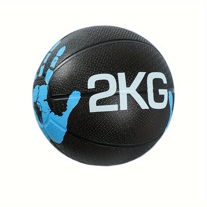 Durable Rubber Weighted Fitness Ball for Core Strength & Balance - Versatile, Ideal for Rehab & Training - Available in Red/Blue/Yellow