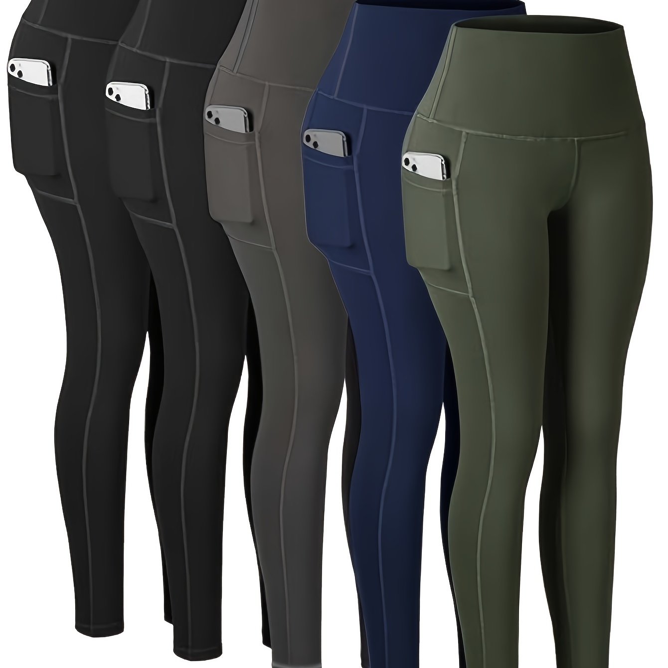 Targeted Five-piece Set of Sports Yoga Pants for Women, High-waisted, Tight, Quick-drying, Compression Pants, High Elasticity, Running, Outerwear, Long Trousers, Leggings