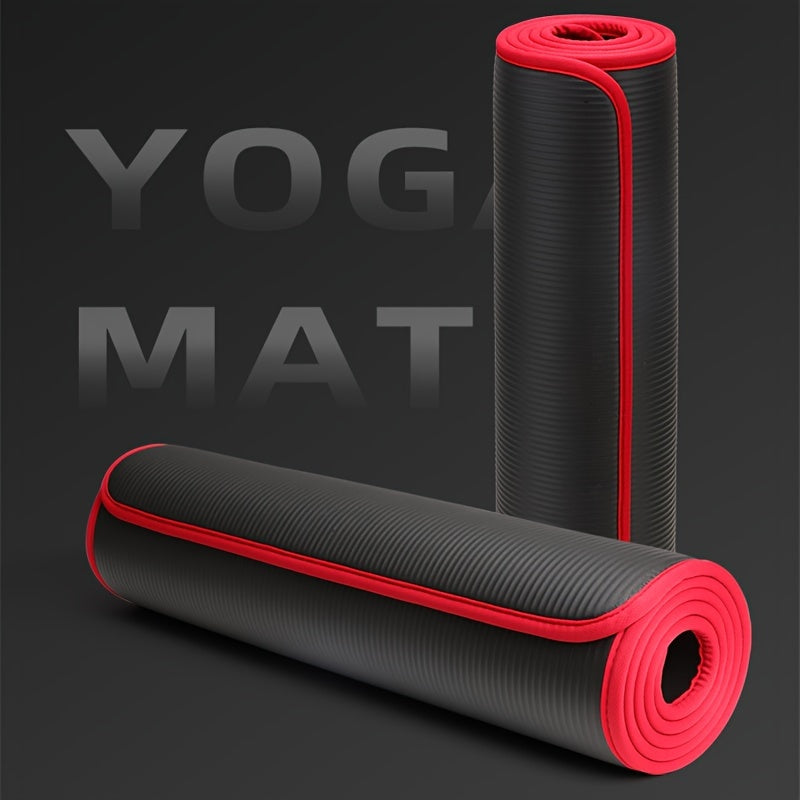 [Extra-Large Non-Slip Yoga Mat] Extra-Large Non-Slip NBR Rubber Yoga Mat - Durable, Wear-Resistant Fitness & Training Pad for Sports and Exercise - Available in Gray, Blue, Black
