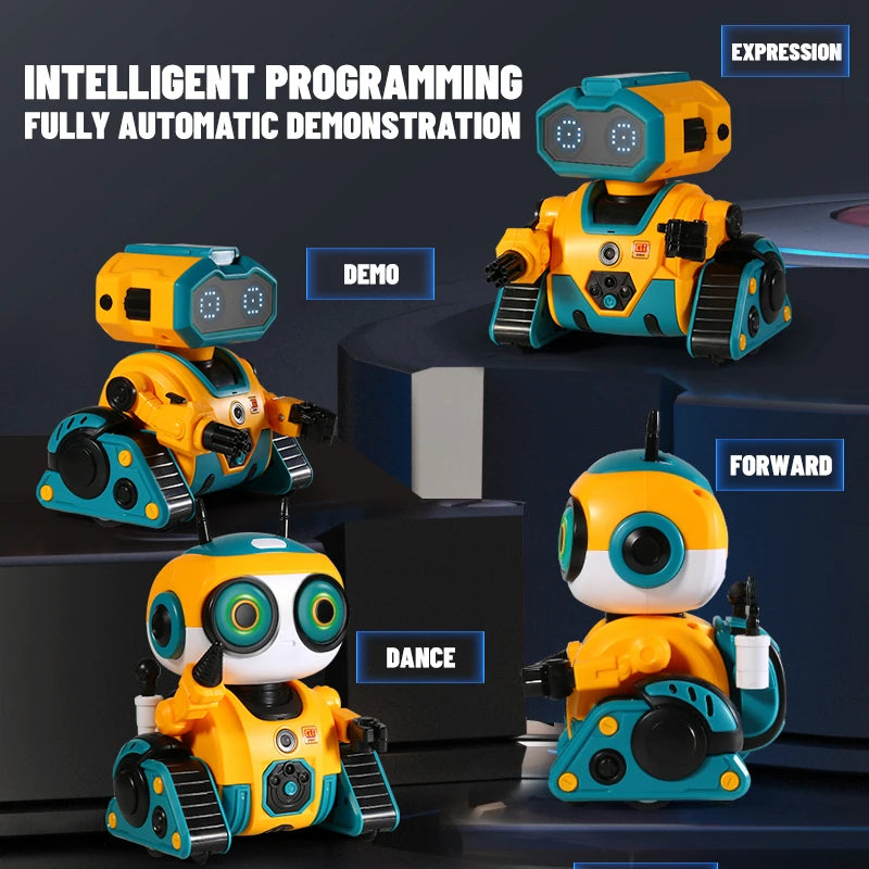 Smart Robot Interactive 2.4G Emo Remote Control Intelligent Induction Music Sensing Robotic Toys for Children Birthday Gifts