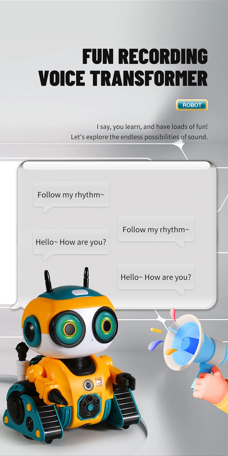 Smart Robot Interactive 2.4G Emo Remote Control Intelligent Induction Music Sensing Robotic Toys for Children Birthday Gifts