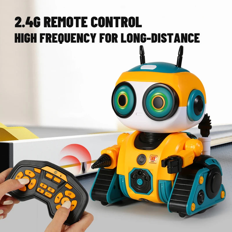 Smart Robot Interactive 2.4G Emo Remote Control Intelligent Induction Music Sensing Robotic Toys for Children Birthday Gifts