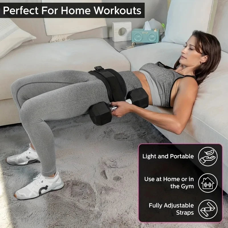 Hip Bridge, Weight Belt, Dumbbell, Hip Push, Weight Training Belt, Hip Lifting Fitness, Waist Protection Fitness Equipment