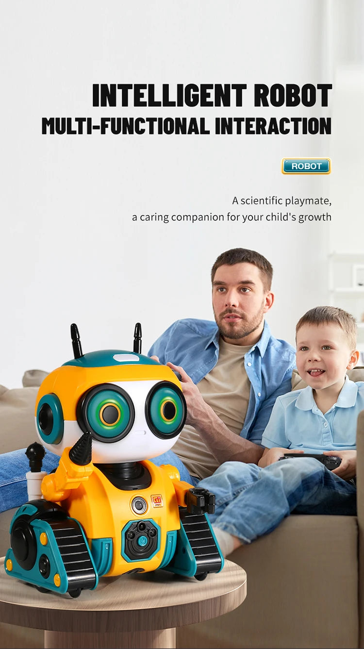 Smart Robot Interactive 2.4G Emo Remote Control Intelligent Induction Music Sensing Robotic Toys for Children Birthday Gifts