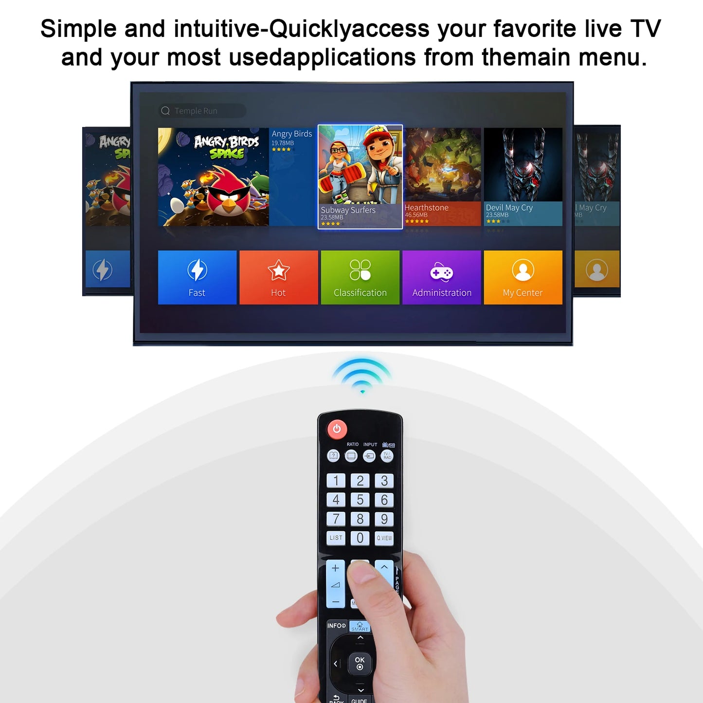 Smart Tv 遥控器 for Tv 60La620S Akb73756504 32Lm620T Akb73275618 Akb73756502 Akb74475401, Akb74475433, Akb73975702