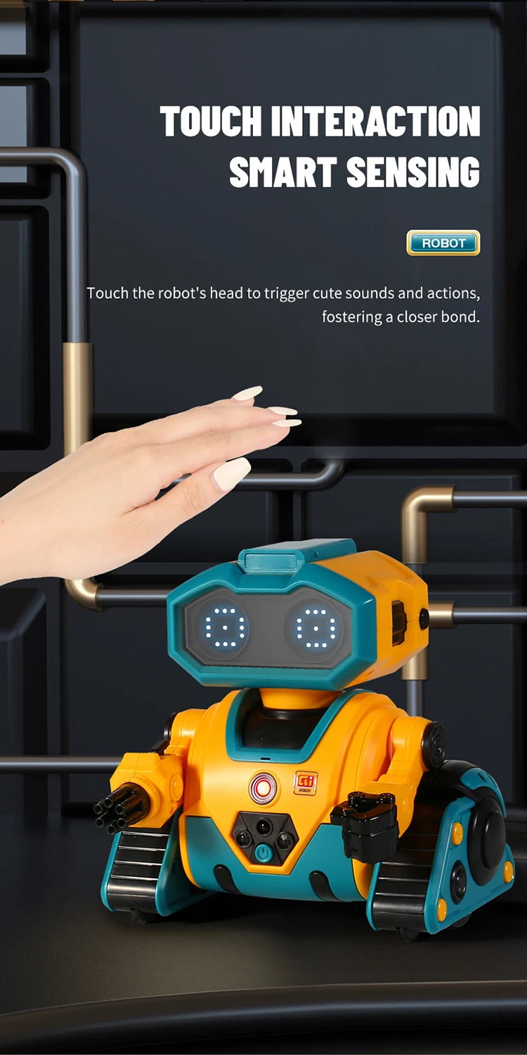 Smart Robot Interactive 2.4G Emo Remote Control Intelligent Induction Music Sensing Robotic Toys for Children Birthday Gifts