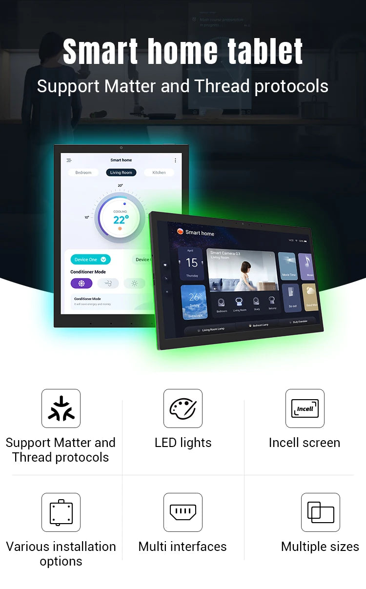 SMT1019 10.1 Inch Android 14 1280*800 Smart Home Automation Tablet All-in-one With RK3576S Quad-Core for Smart Home