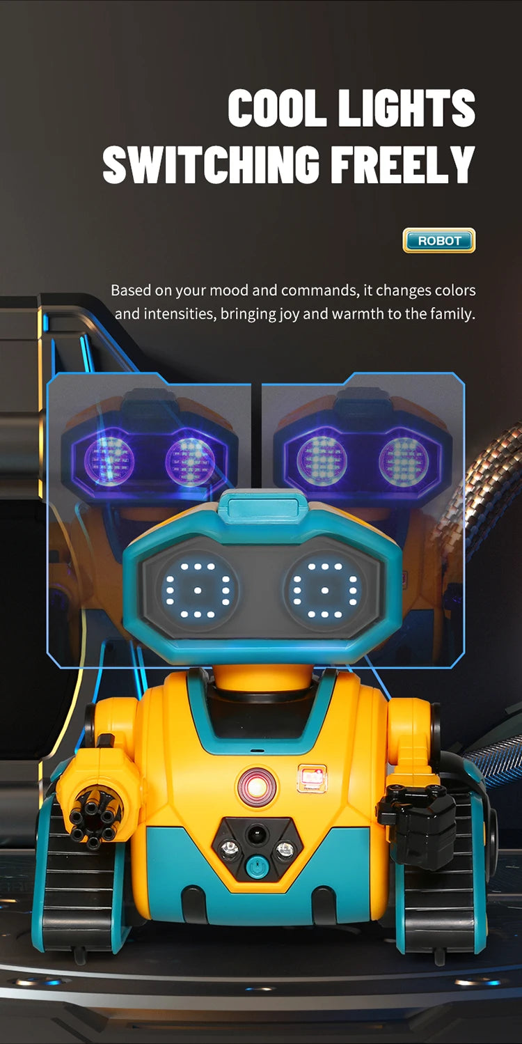 Smart Robot Interactive 2.4G Emo Remote Control Intelligent Induction Music Sensing Robotic Toys for Children Birthday Gifts