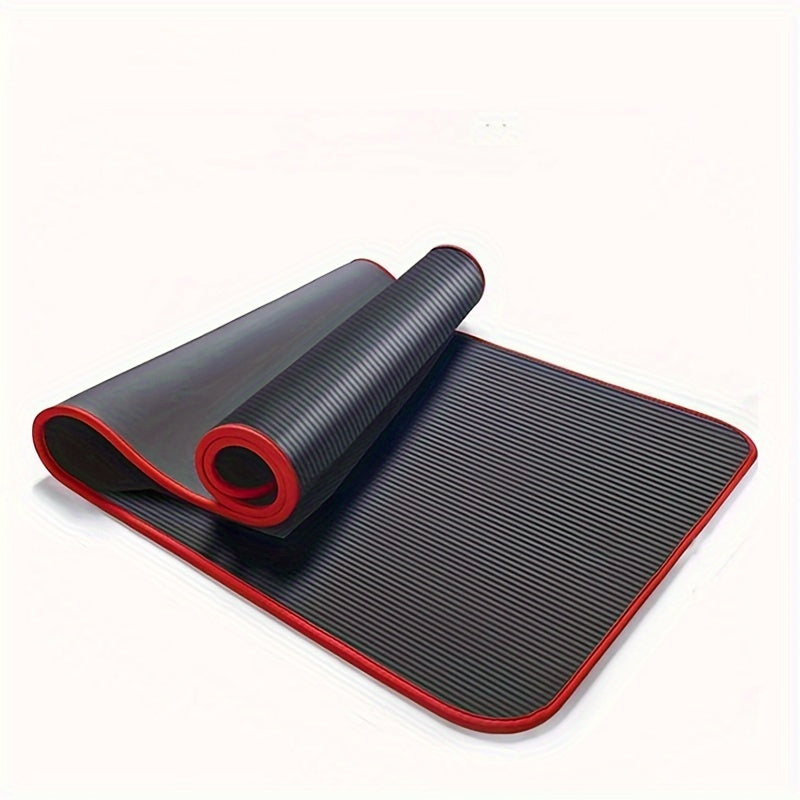 [Extra-Large Non-Slip Yoga Mat] Extra-Large Non-Slip NBR Rubber Yoga Mat - Durable, Wear-Resistant Fitness & Training Pad for Sports and Exercise - Available in Gray, Blue, Black
