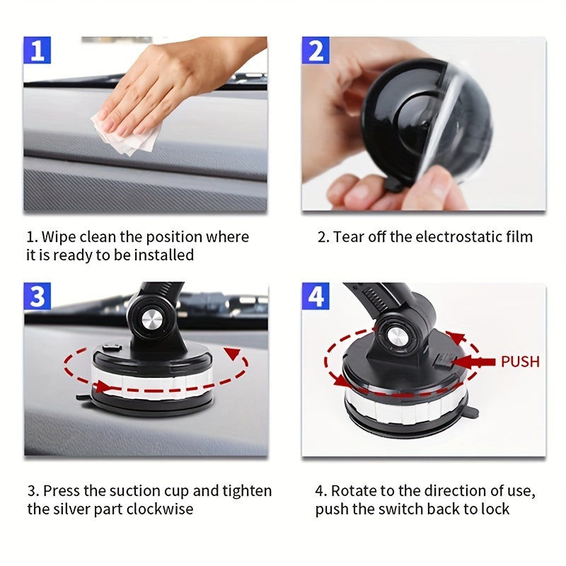 Multifunctional 360 Degrees Rotating Stand, Mobile GPS Stand, Center Console, Universal Car Mobile Phone Stand. Perfect For Birthday Gifts, Christmas, Easter, President's Day, And More
